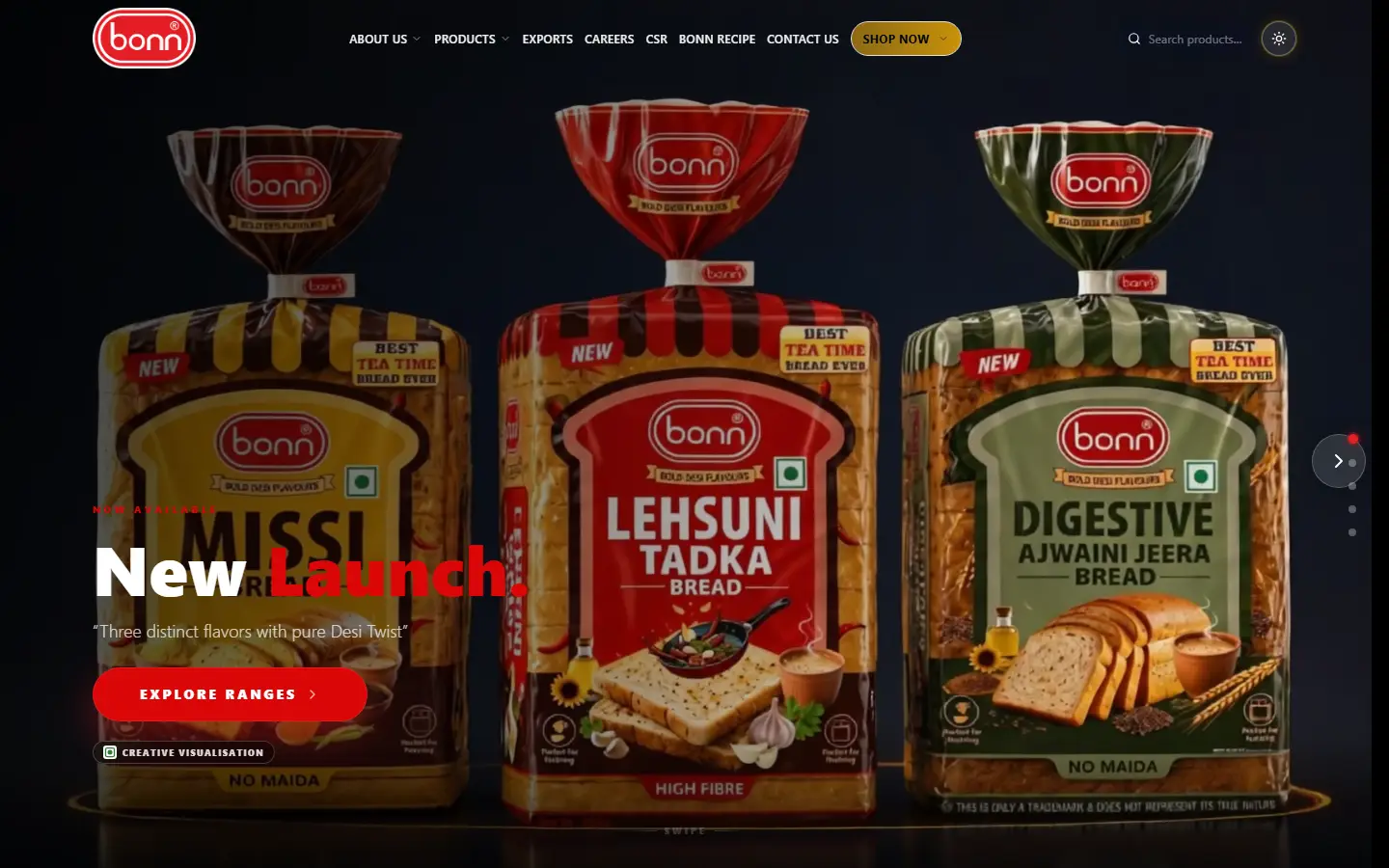 Bonn website homepage