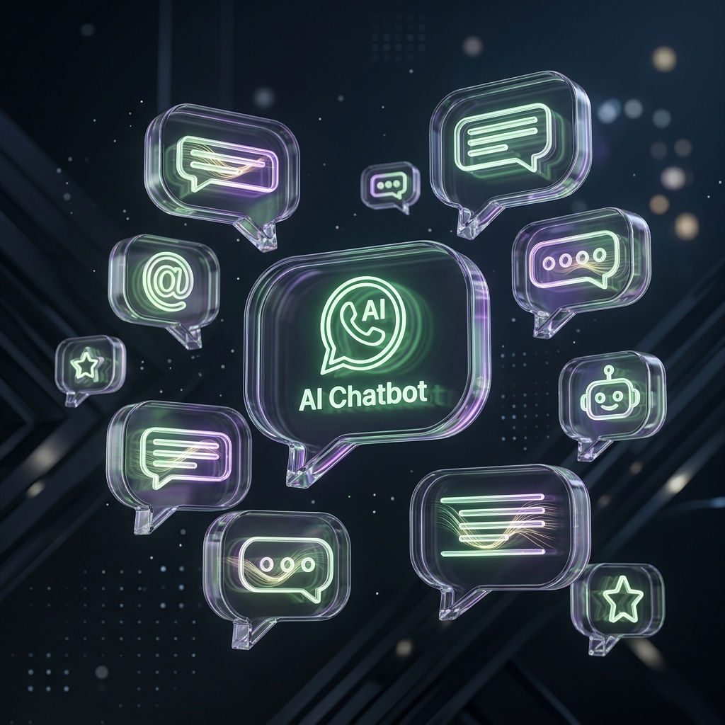WhatsApp AI Chatbot Hero Illustration